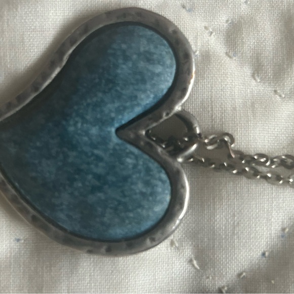 2 Fashion necklaces, heart, blue turquoise - Picture 5 of 7